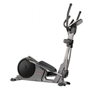 Sunny Health & Fitness Magnetic Elliptical Trainer Machine w/Device Holder, Programmable Monitor and Heart Rate Monitoring, 330 LB Max Weight - SF-E3912