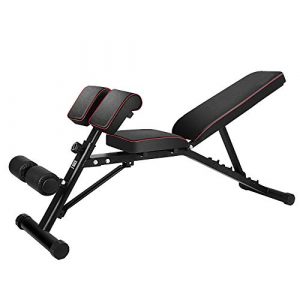 Adjustable Weight Bench, Multi-Functional Dumbbell Bench, Sit Up Workout Incline Bench, Strength Training Bench for Home Gym, PSBB004