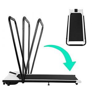 2 in 1 Under Desk Treadmill: Folding Electric Treadmill, Walking Mini Machine for Home Office with Remote Control,300 lb Capacity,41'' x 17''