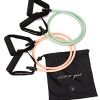 Love Sweat Fitness Resistance Tube Bands | Set of 2 Long Exercise Bands with Handles + Carry Bag | Light and Heavy Exercise Cords