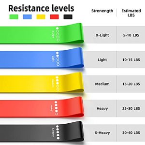 Resistance Bands, Exercise Workout Bands for Women and Men, 5 Set of Stretch Bands for Booty