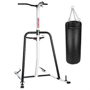 Century Oversized 100 Pound Heavy Bag with Fitness Training Station Bag Stand for Boxing, Martial Arts, and Cardio Fitness