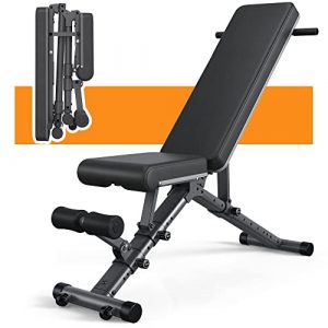 BARWING 10-5-4-2 Adjustable Weight Bench | 800 LB Incline Decline Workout Bench for Home Gym | 5 Min Easy Assembly Foldable Training Lifting Bench Press | Unique Dragon Flag Handle for Abdominal Arm Exercise