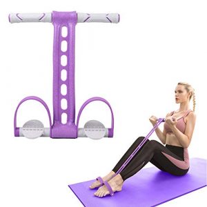 AIKOTOO Pedal Resistance Band Elastic Pull Rope Fitness Sit-up Exercise at Home Gym Yoga Workout Equipment Multifunction Pedal Arm Leg Trainer Slimming Bodybuilding Abdominal Training