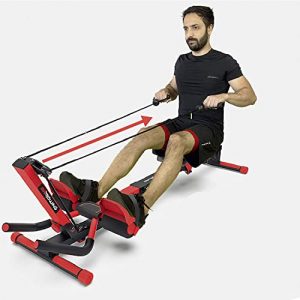 3-in-1 Foldable Rowing and Ab Machine with LCD Monitor for Full Body Workout, Burning Calories and Getting Healthier,Rowing&Abdominal Trainers AB Workout Machine Home Gym Foldable Fitness Equipment