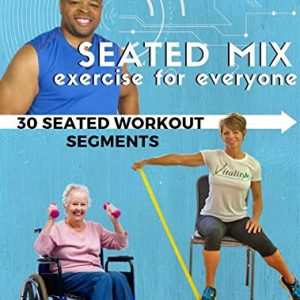 SEATED MIX CHAIR EXERCISE FOR SENIORS- 3 DVDs + 30 Exercise Segments + Resistance Band. Most Comprehensive Chair Exercise DVD for Seniors Available! Finally- Fun Chair Exercises for Seniors DVD!