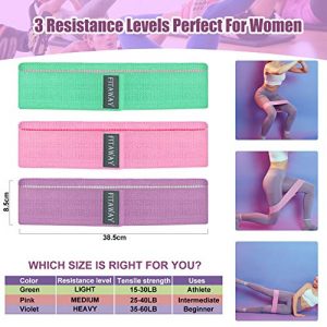 Booty Bands, Fabric Resistance Bands, Resistance Bands for Women Butt and Legs, 3 Set Glute Bands for Home Workouts, Yoga, Squat Glute Hip Training