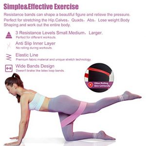 Booty Bands, Fabric Resistance Bands, Resistance Bands for Women Butt and Legs, 3 Set Glute Bands for Home Workouts, Yoga, Squat Glute Hip Training