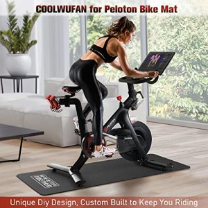Bike Mat for Peloton Bike & Bike +, COOLWUFAN Carpet Protection Exercise Thick Mats for Treadmill & Stationary Bike, Peloton Bike Mat (70.8" x 30"), Peloton Accessories Mat