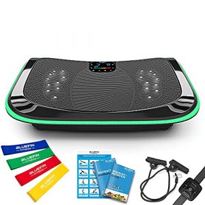 Bluefin Fitness 4D Triple Motor Vibration Plate | Powerful | Magnetic Therapy Massage | Curved Surface | 4.0 Bluetooth Speakers | Vibration Oscillation & Micro Vibration | 3 Silent Drive Motors